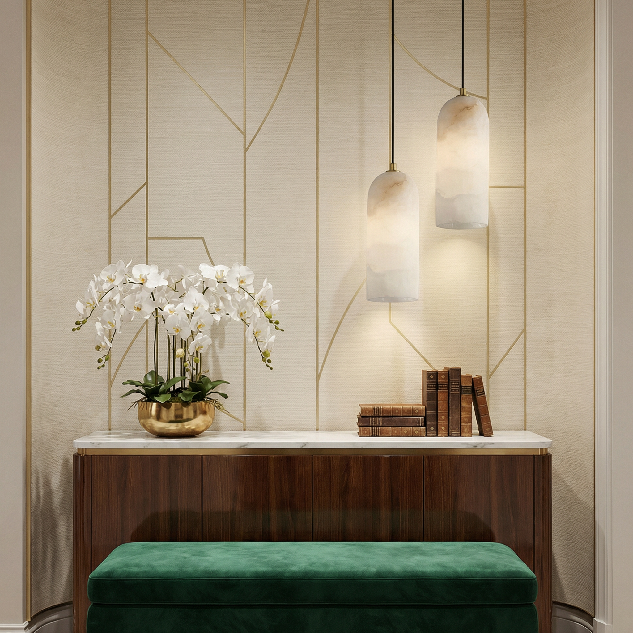 Elegant Marble Pendant Necklace