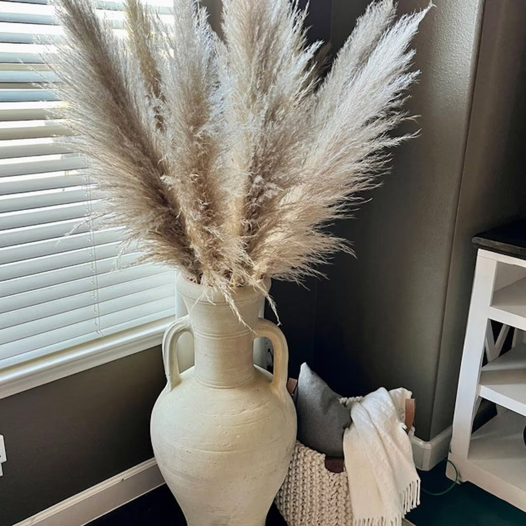 10-Piece Natural Dried Grass Plume Set