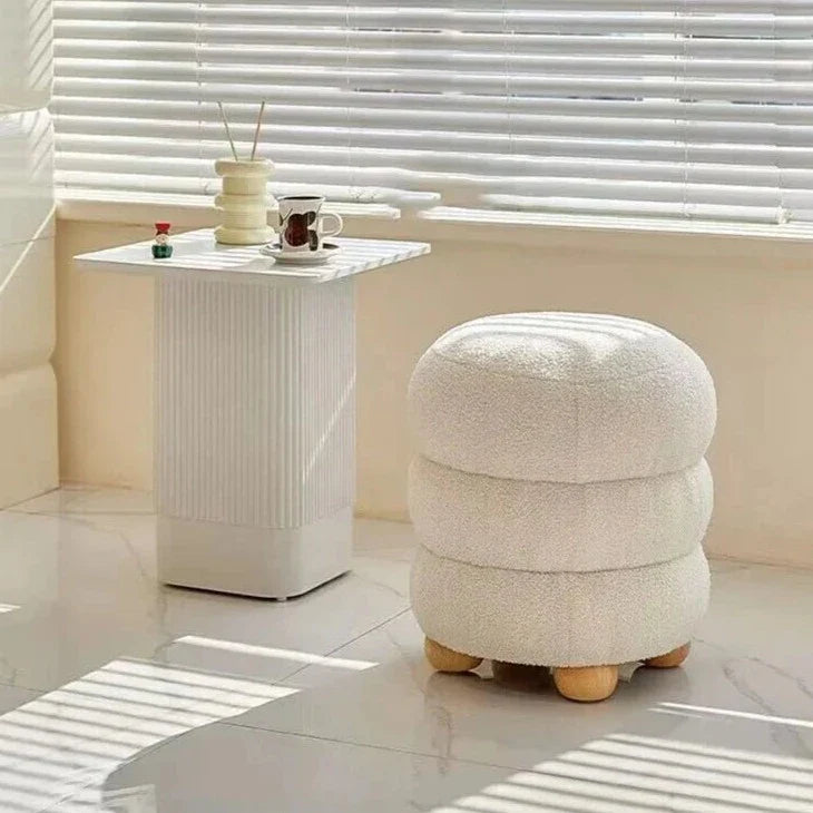 Macaron Ottoman - Plush Tufted Storage Stool