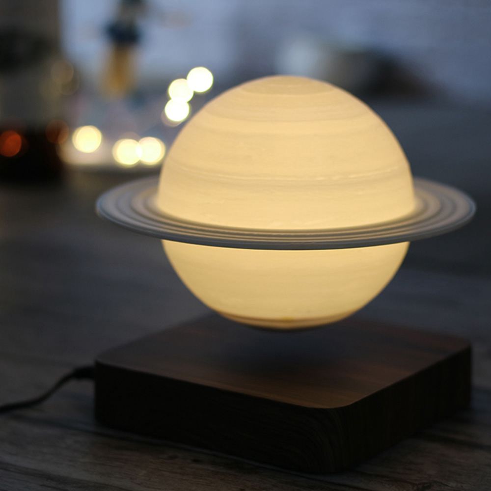 Saturn Levitating Lamp — Gravity-Defying Floating Planet Night Light