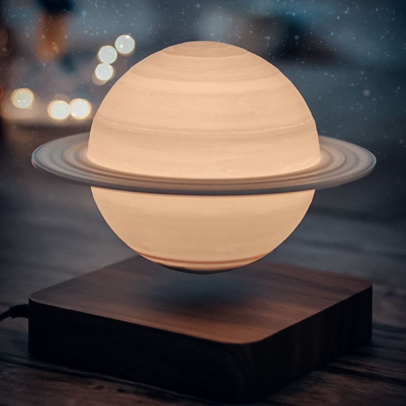 Saturn Levitating Lamp — Gravity-Defying Floating Planet Night Light