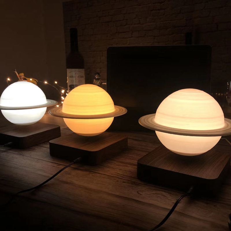 Saturn Levitating Lamp — Gravity-Defying Floating Planet Night Light