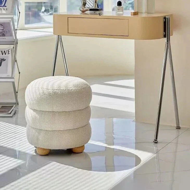 Macaron Ottoman - Plush Tufted Storage Stool