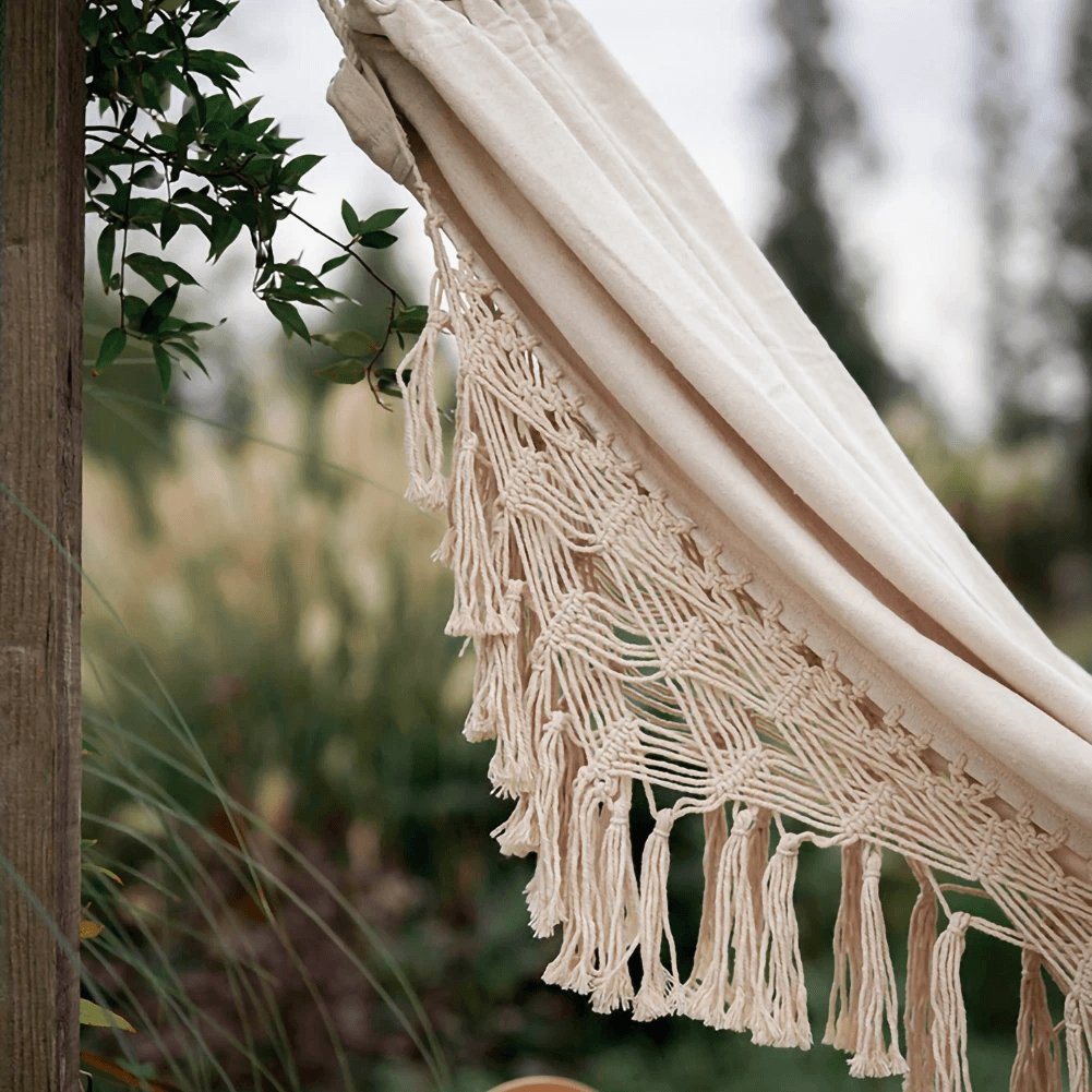 Handcrafted Macrame Hammock for Indoor and Outdoor Relaxation