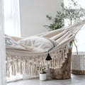 Handcrafted Macrame Hammock for Indoor and Outdoor Relaxation
