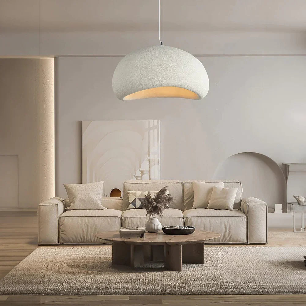 Wabi-Sabi Pendant Light - Rustic, Handcrafted Minimalist Glow