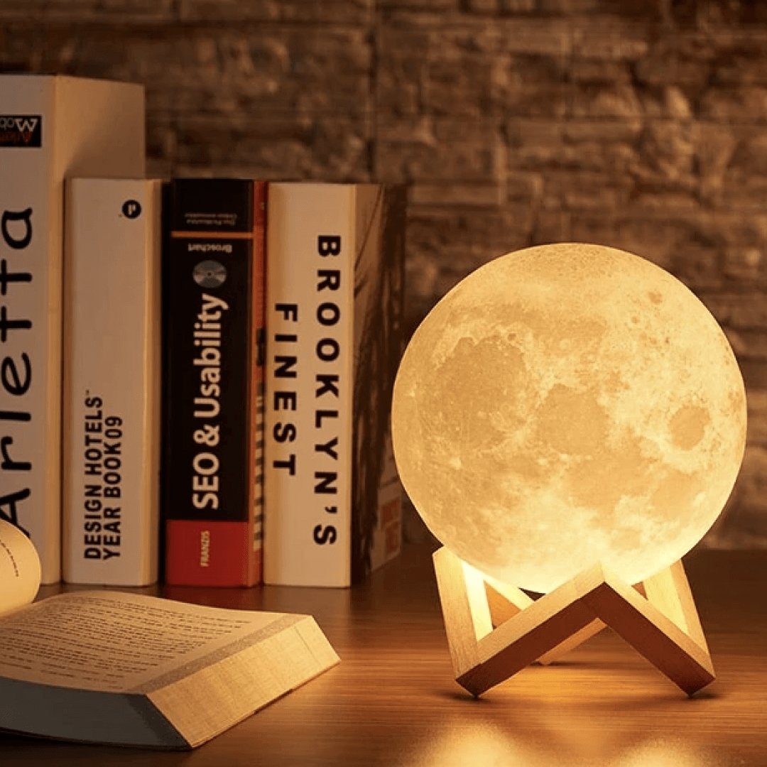 Lunar Glow Moon Lamp - Realistic Moonlight Night Light
