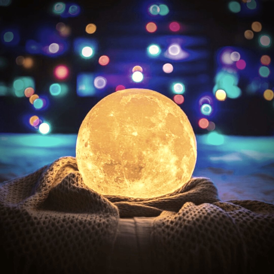 Lunar Glow Moon Lamp - Realistic Moonlight Night Light