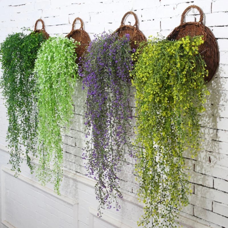 Handwoven Rattan Hanging Wall Planter