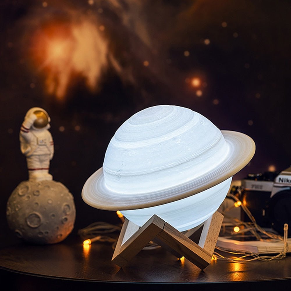 Saturn Lamp - Celestial Table Light with a Cozy Glow