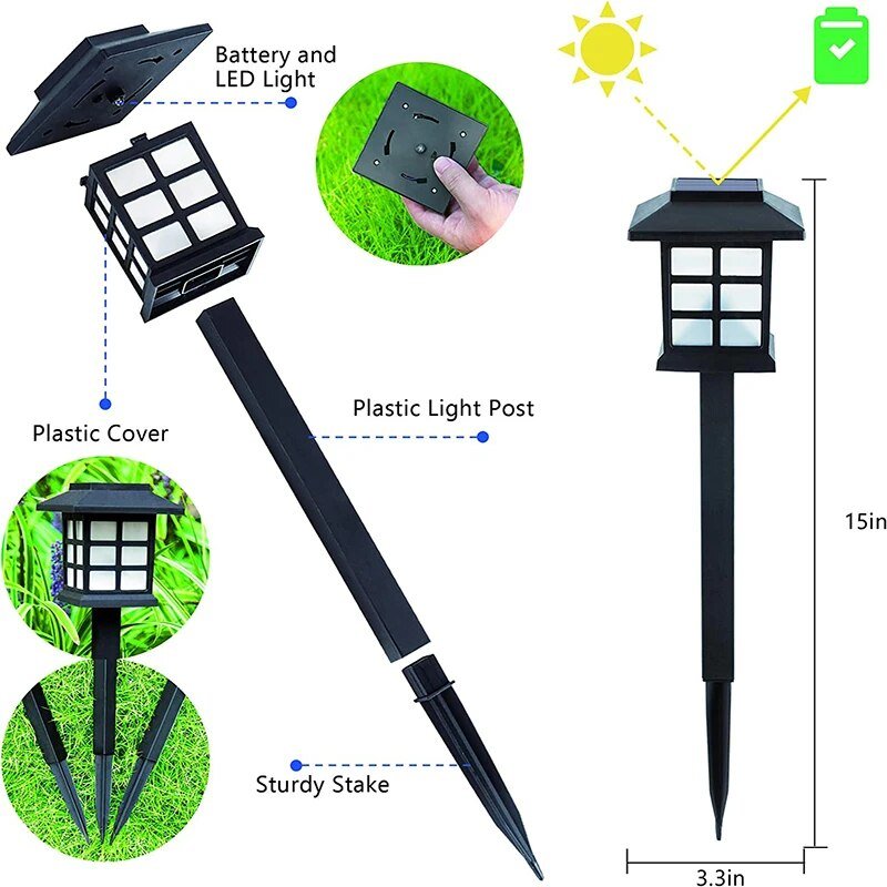 Solar LED Pathway Lanterns - Bright, Eco-Friendly Outdoor Lighting for Walkways