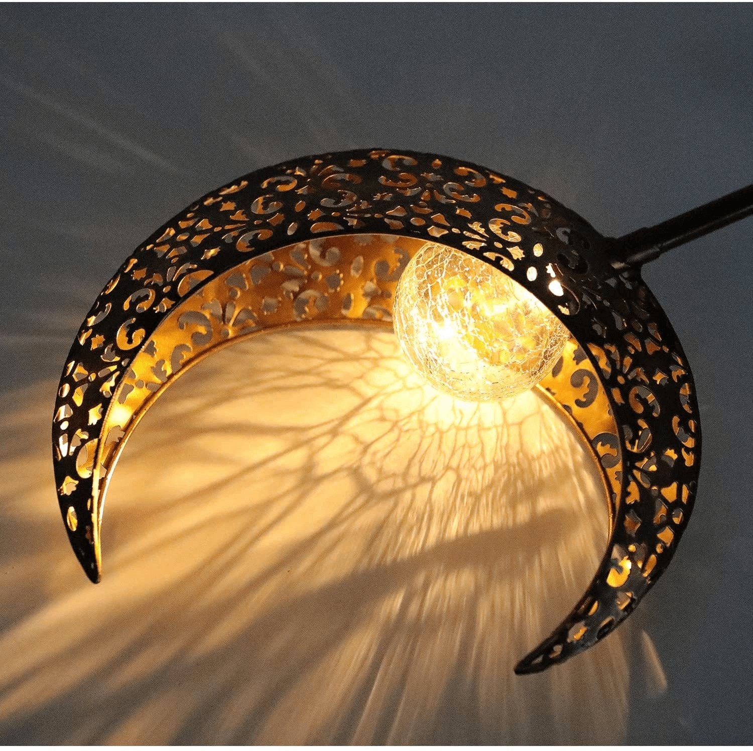 Solar-Powered Half-Moon Outdoor Light for Garden and Pathway
