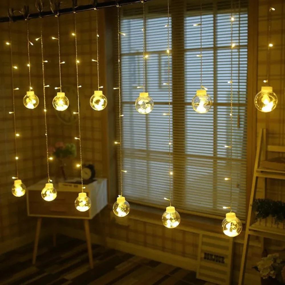 Solar Pendant String Lights - Warm Glow for Outdoor Patio & Garden