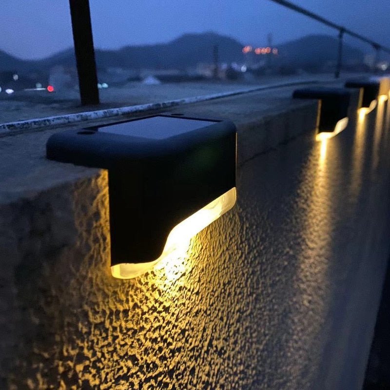Solar-Powered Waterproof LED Stair Lights