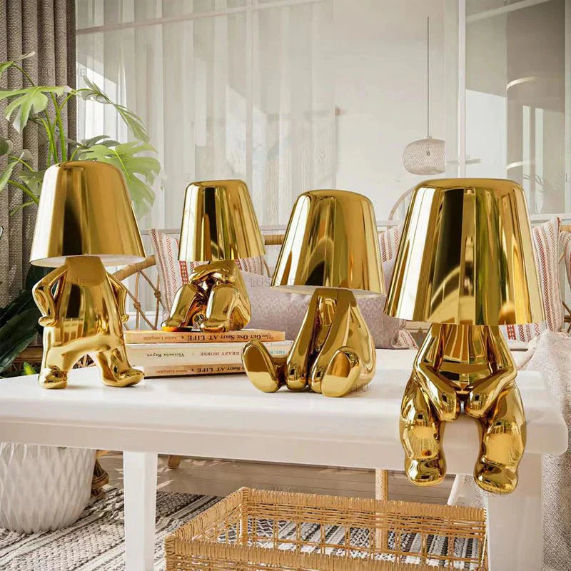 Golden Thinker Lamp