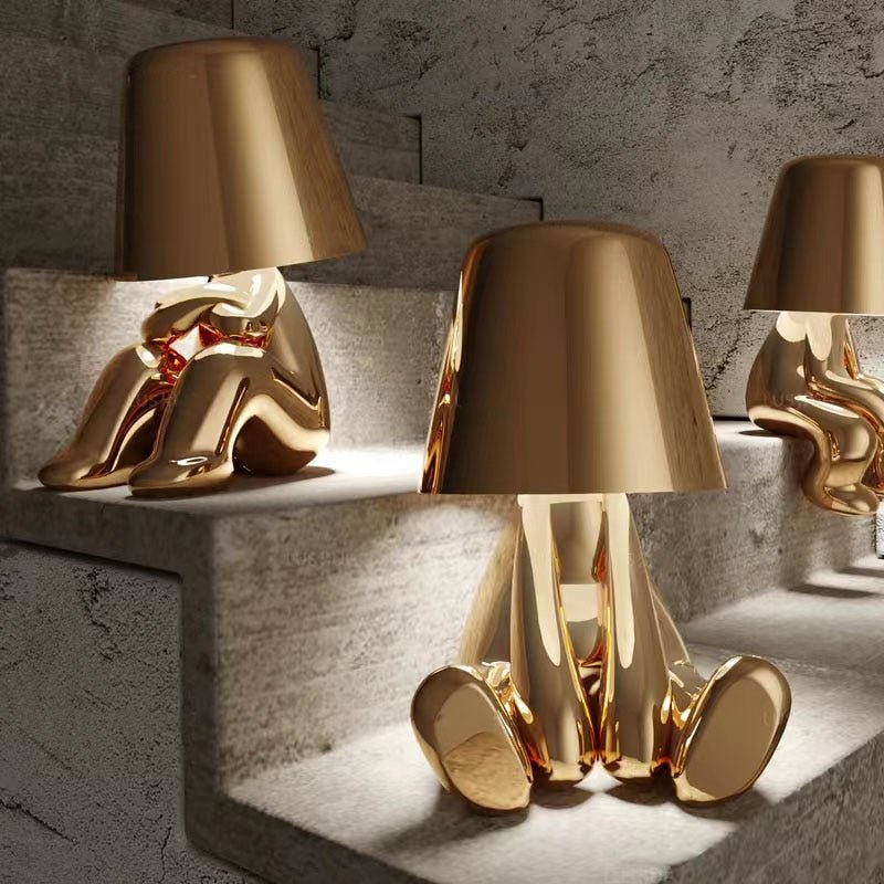 Golden Thinker Lamp