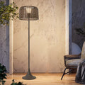 Solar-Woven Floor Lamp: Eco-Friendly Ambient Lighting for Any Space